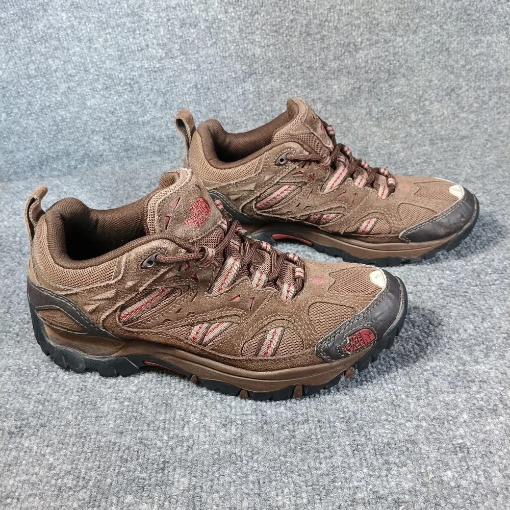 The North Face Hiking Shoes Mens Size 8 Brown Suede Mesh Trail Outdoor